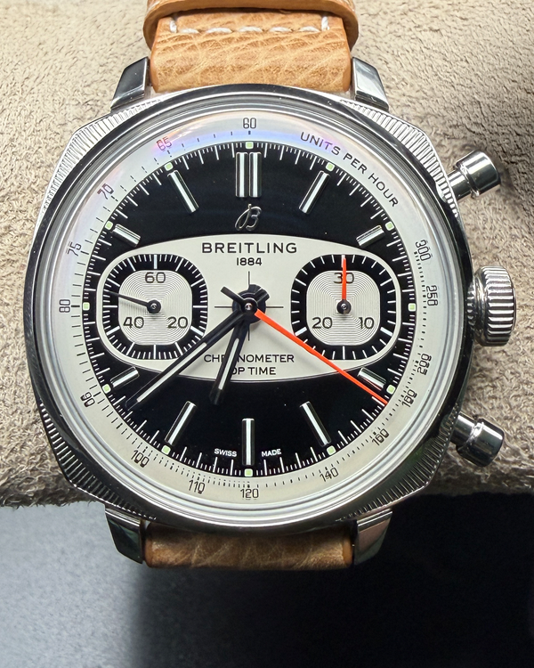 2025 Breitling Top Time B01 Martini Racing 38MM Black Dial Leather Strap (AB0177)