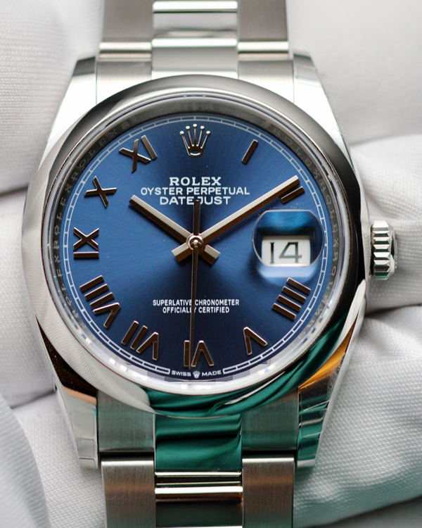 2026 Rolex Datejust 36MM Blue Dial Oyster Bracelet (126200)