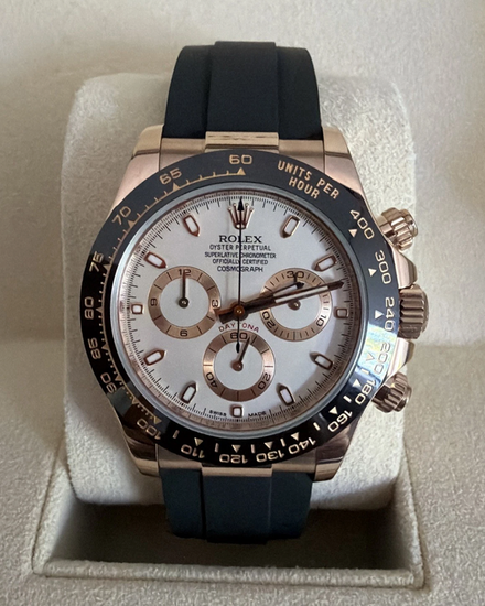 2018 Rolex Cosmograph Daytona 40MM White Dial Oysterflex Strap (116515LN)