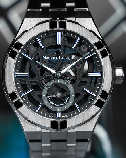 No Reserve - Maurice Lacroix Aikon Mercury 44MM Skeleton Dial Steel Bracelet (AI6088-SS002-030-1)