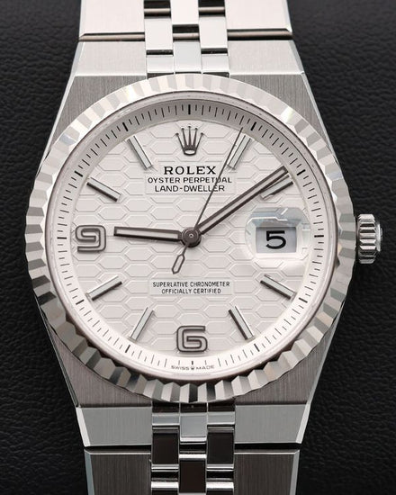 2026 Rolex Land-Dweller 36MM White Dial Flat Jubilee Bracelet (127234)