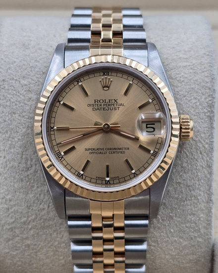 1996 Rolex Datejust 31MM Champagne Dial Two-Tone Jubilee Bracelet (68273)