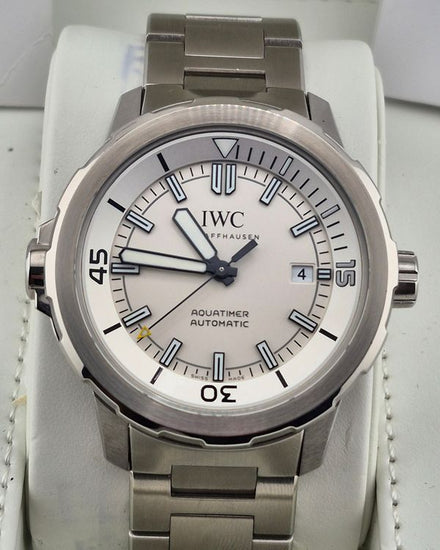 No Reserve - 2016 IWC Schaffhausen Aquatimer 42MM Silver Dial Steel Bracelet (IW329004)