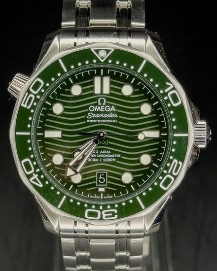 2023 Omega Seamaster Diver 300M "Seaweed" 42MM Green Dial Steel Bracelet (210.30.42.20.10.001)