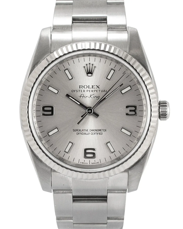2007 Rolex Air-King 34MM Silver Dial Oyster Bracelet (114234)