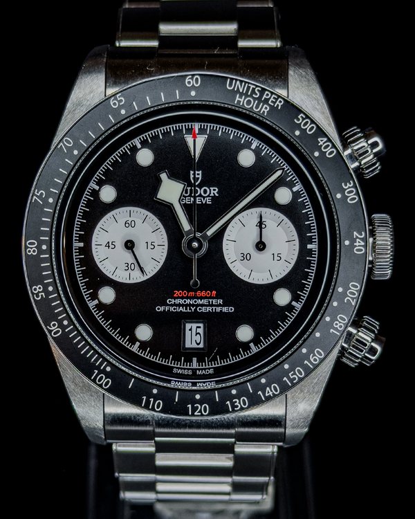 2021 Tudor Black Bay Chrono "Reverse Panda" 41MM Black Dial Steel Bracelet (79360N)
