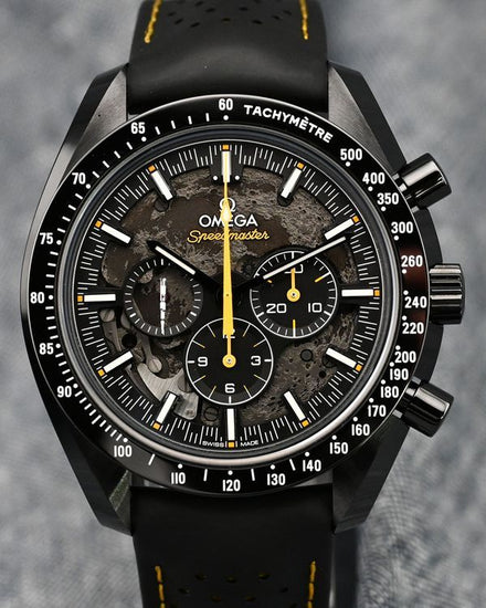 2025 Omega Speedmaster Dark Side of the Moon "Apollo 8" "Rocket Hand" 44.25MM Black Dial Leather Strap (310.92.44.50.01.001)