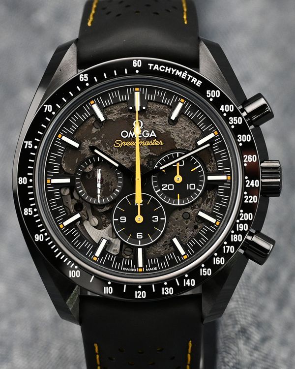 2025 Omega Speedmaster Dark Side of the Moon "Apollo 8" "Rocket Hand" 44.25MM Black Dial Leather Strap (310.92.44.50.01.001)