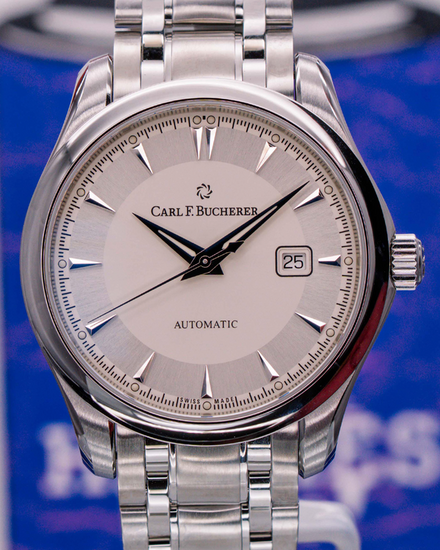2026 Carl F. Bucherer Manero 42MM Silver Dial Steel Bracelet (00.10915.08.13.21)