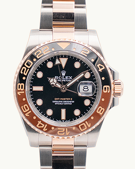 2021 Rolex GMT-Master II "Rootbeer" 40MM Black Dial Two-Tone Oyster Bracelet (126711CHNR)
