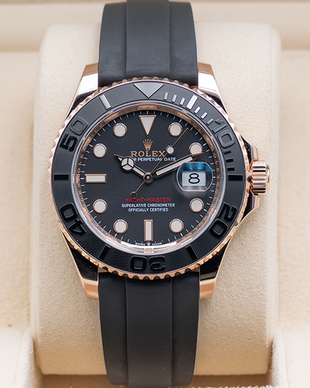 2021 Rolex Yacht-Master 40MM Black Dial Oysterflex Strap (126655)