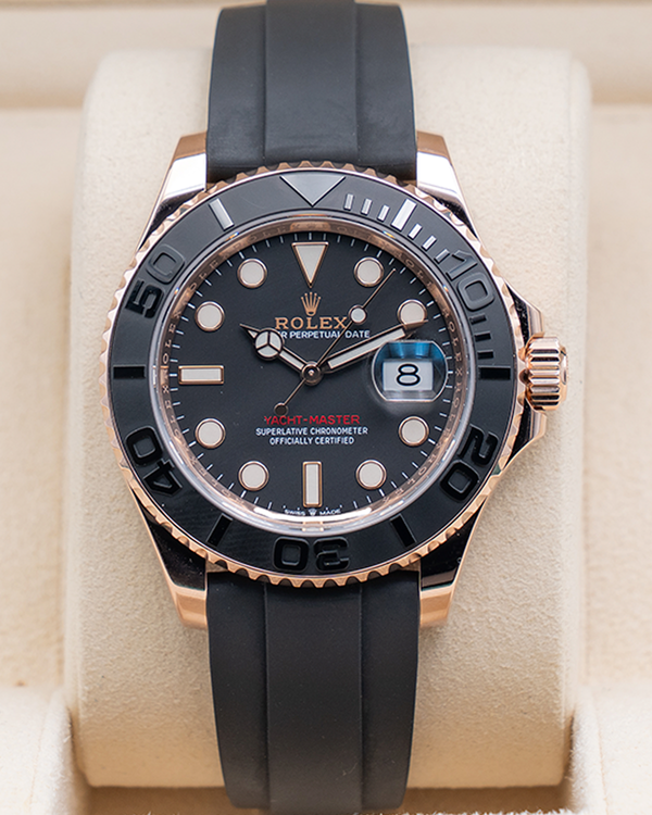 2021 Rolex Yacht-Master 40MM Black Dial Rubber Strap (126655)