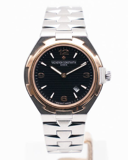 Vacheron Constantin Overseas 34MM Quartz Black Dial Steel Bracelet (25250)