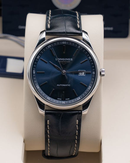 2020 Longines Master Collection 42MM Blue Dial Leather Strap (L2.893.4.92.0)