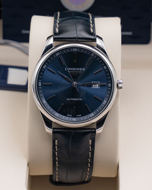 2020 Longines Master Collection 42MM Blue Dial Leather Strap (L2.893.4.92.0)