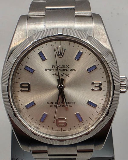 2008 Rolex Air-King 34MM Silver Dial Oyster Bracelet (114210)