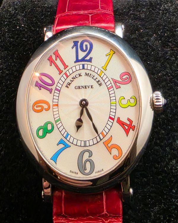 No Reserve - Franck Muller Color Dreams 34MM Quartz White Dial Leather Strap (1638 B QZ COL DRM V)
