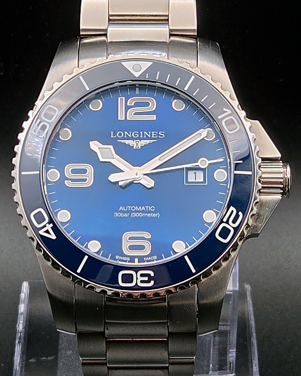 No Reserve - Longines HydroConquest 43MM Blue Dial Steel Bracelet (L3.782.4.96.6)