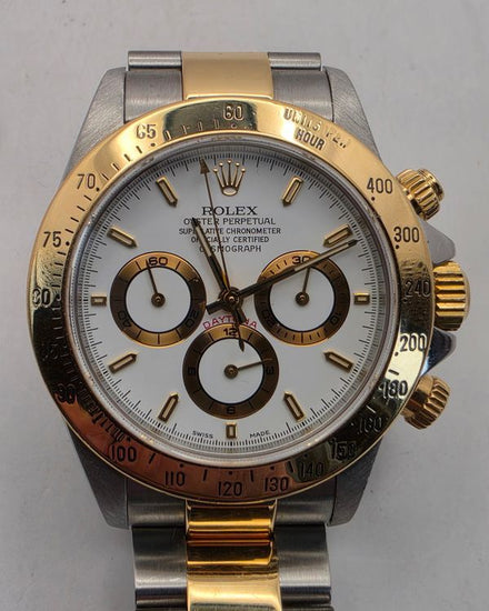 1999 Rolex Cosmograph Daytona 40MM White Dial Two-Tone Oyster Bracelet (16523)
