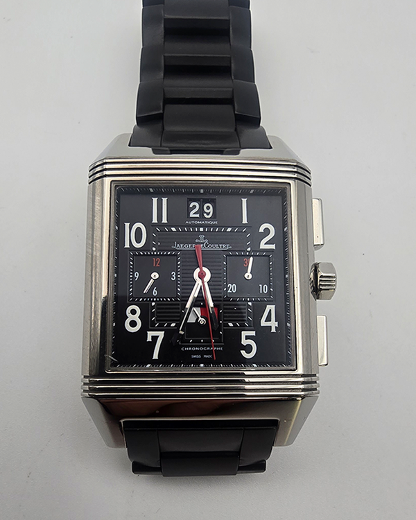 Jaeger-LeCoultre Reverso Squadra World Chronograph 42MM Black Dial Rubber Strap (Q702T470)