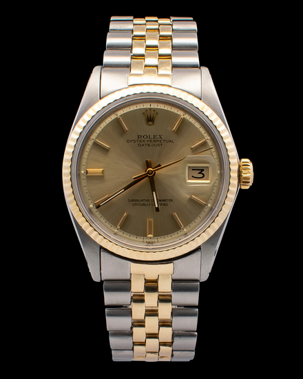 1973 Rolex Datejust 36MM Champagne Dial Two-Tone Jubilee Bracelet (1601)