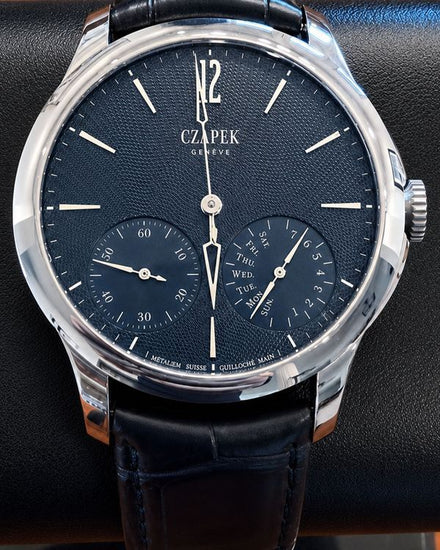 2023 Czapek & Cie Quai Des Bergues "Blue Aurora" L.E. 42.5MM Blue Dial Leather Strap (Blue Aurora)