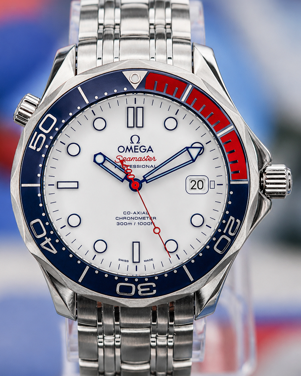 2025 Omega Seamaster Diver 300M "Commander's Watch" L.E. 41MM White Dial Steel Bracelet (212.32.41.20.04.001)