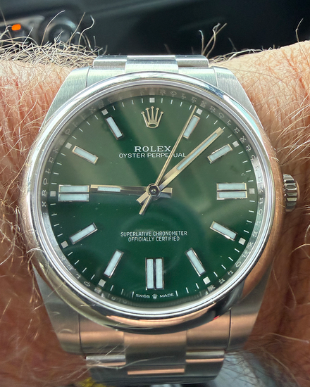 2024 Rolex Oyster Perpetual 41MM Green Dial Oyster Bracelet (124300)