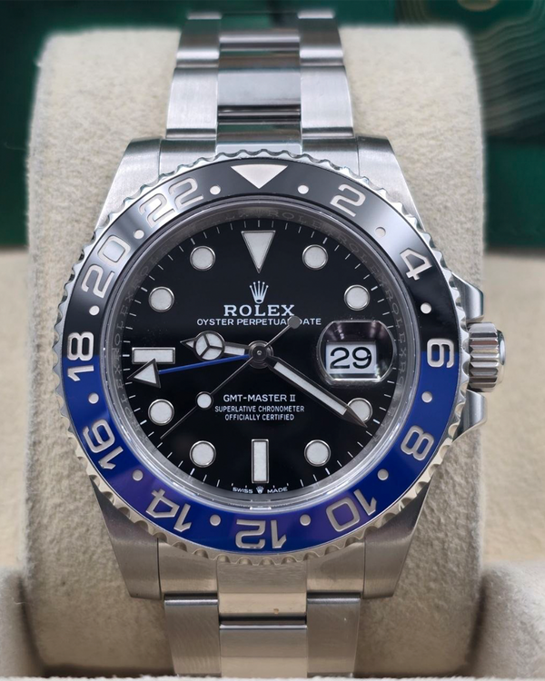 2021 Rolex GMT-Master II "Batman" 40MM Black Dial Oyster Bracelet (126710BLNR)