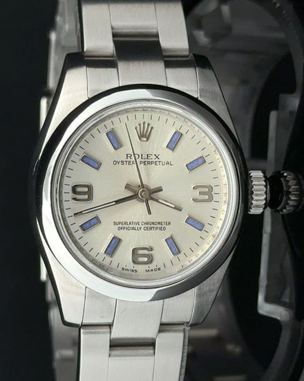 2010 Rolex Oyster Perpetual 26MM Silver Dial Oyster Bracelet (176200)