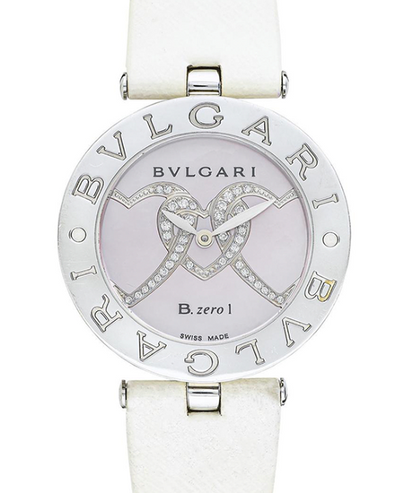 Bvlgari B.Zero1 35MM Quartz Mother of Pearl Dial Leather Strap (B Z30 S)