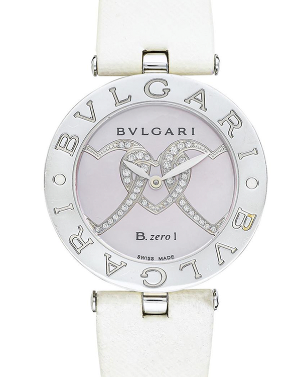 Bvlgari B.Zero1 35MM Quartz Mother of Pearl Dial Leather Strap (B Z30 S)
