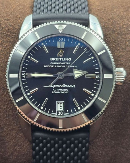 Breitling Superocean Heritage II 42MM Black Dial Rubber Strap (AB2010)
