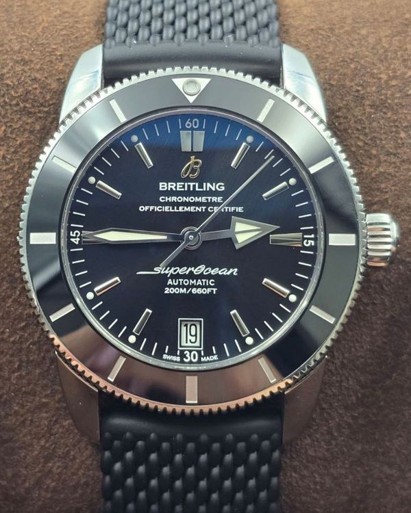 Breitling Superocean Heritage II 42MM Black Dial Rubber Strap (AB2010)