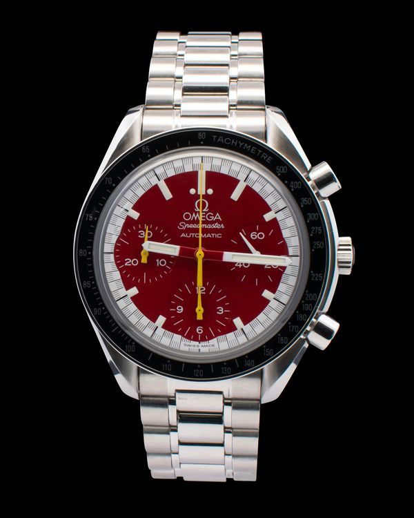 Omega Speedmaster "Michael Schumacher" 39MM Red Dial Steel Bracelet (3510.61.00)