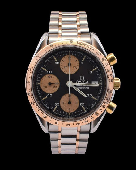 Omega Speedmaster 39MM Black Dial Two-Tone Bracelet (3316.50)