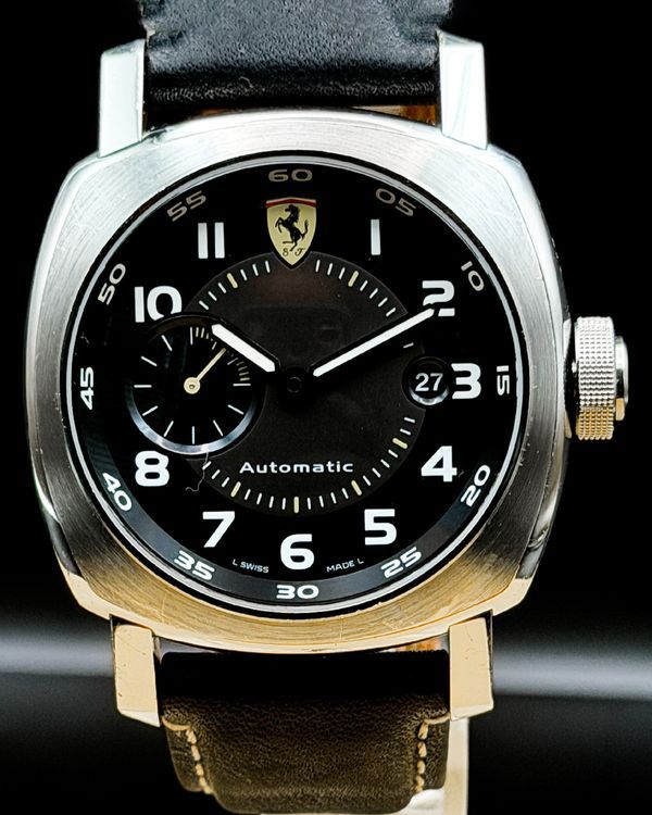 Panerai Ferrari "Granturismo 45 Scuderia" L.E. 45MM Black Dial Leather Strap (FER00002)