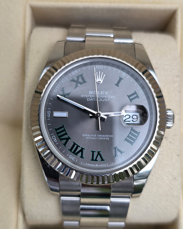 2023 Rolex Datejust "Wimbledon" 41MM Slate Dial Oyster Bracelet (126334)
