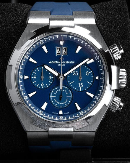 2014 Vacheron Constantin Overseas Chronograph 42MM Blue Dial Rubber Strap (49150/000A-9745)