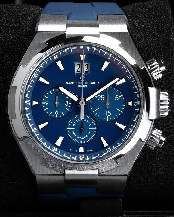 2014 Vacheron Constantin Overseas Chronograph 42MM Blue Dial Rubber Strap (49150/000A-9745)