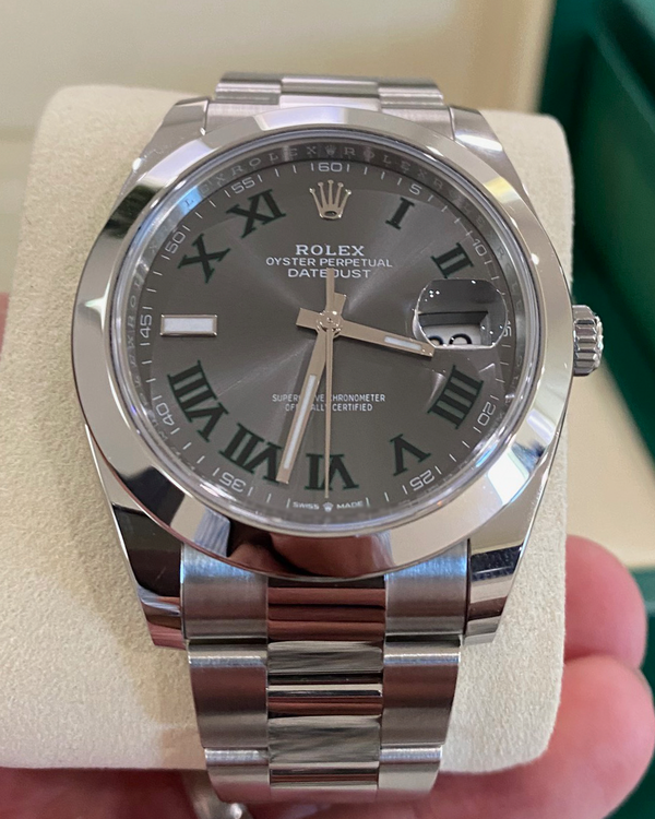 2025 Rolex Datejust "Wimbledon" 41MM Slate Dial Oyster Bracelet (126300)