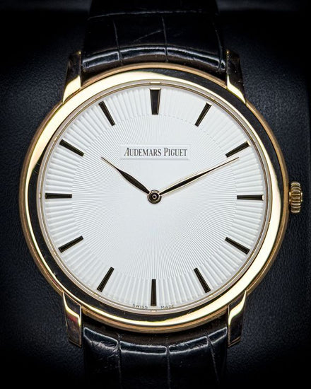 2016 Audemars Piguet Jules 18k Rose Gold 41MM Silver Dial Leather Strap (15180OR.OO.A102CR.01)