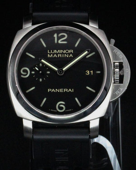 No Reserve - 2016 Panerai Luminor Marina 1950 3 Days 44MM Black Dial Rubber Strap (PAM00312)