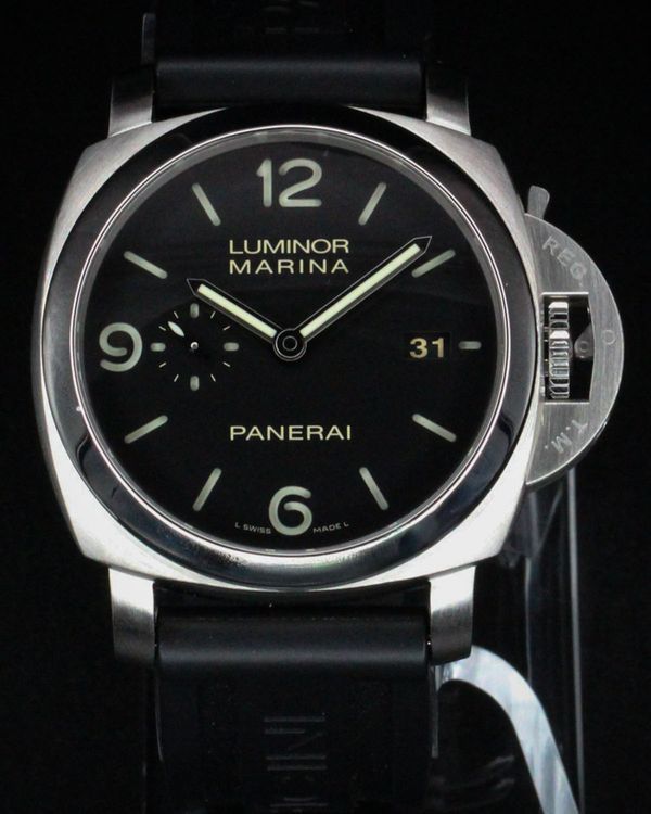 No Reserve - 2016 Panerai Luminor Marina 1950 3 Days 44MM Black Dial Rubber Strap (PAM00312)
