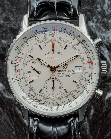 2021 Breitling Navitimer Chronograph 41MM Silver Dial Leather Strap (A13324121G1X1 )