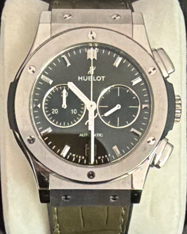 2022 Hublot Classic Fusion Chronograph 42MM Green Dial Leather Strap (541.NX.8970.LR)