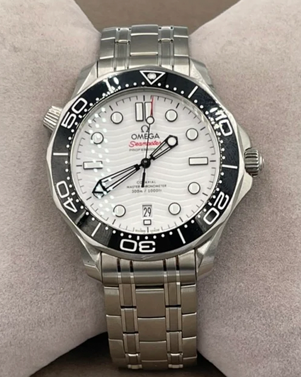 2024 Omega Seamaster Diver 300M 42MM White Dial Steel Bracelet (210.30.42.20.04.001)