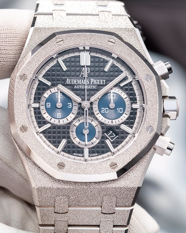 2021 Audemars Piguet Royal Oak "Frosted Gold" L.E. 41MM Black Dial White Gold Bracelet (26331BC.GG.1224BC.03)