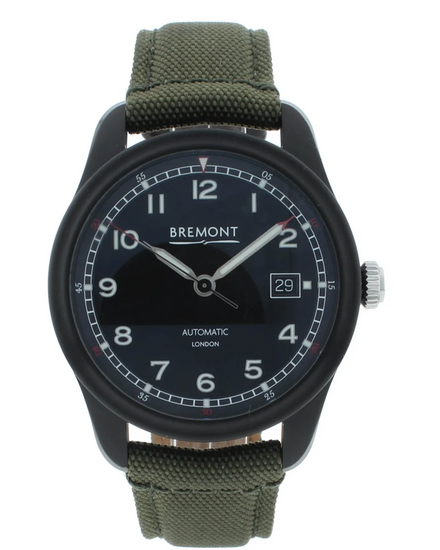 Bremont Airco Mach 1 Jet 40MM Black Dial Textile Strap (AIRCO-M1-JET-R-S)