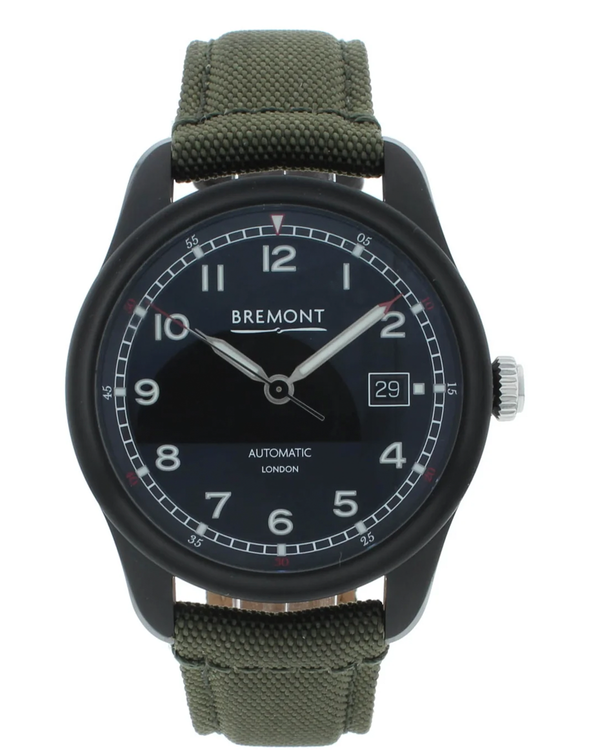Bremont Airco Mach 1 Jet 40MM Black Dial Textile Strap (AIRCO-M1-JET-R-S)